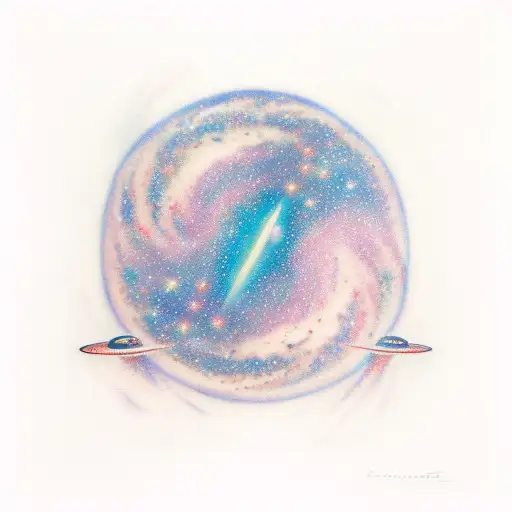 Galaxy With A Comet Flying By