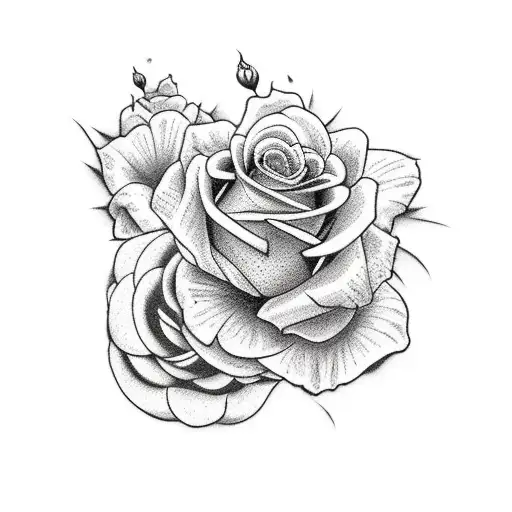 Fallen Angel And Roses