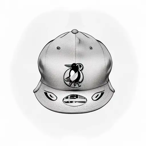 Penguin With Baseball Cap