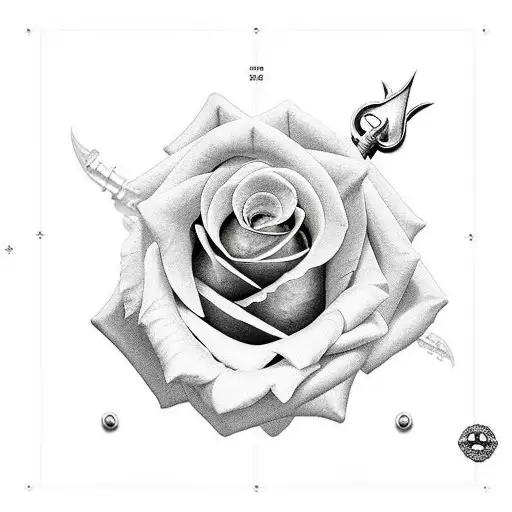 Rose With Lockspur And Anchor