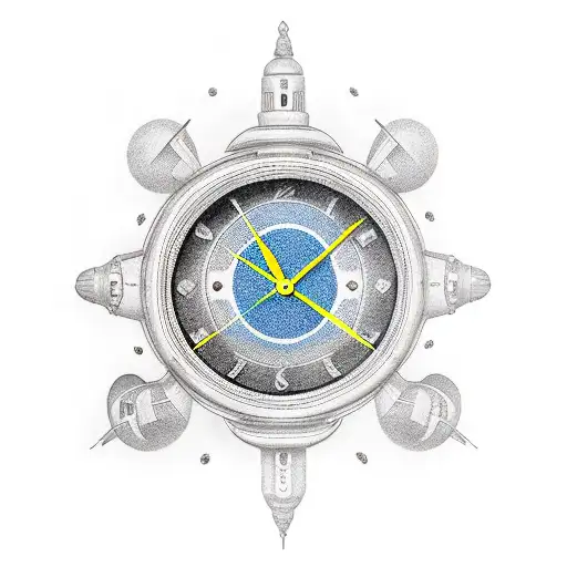 Clock With A Ufo Above