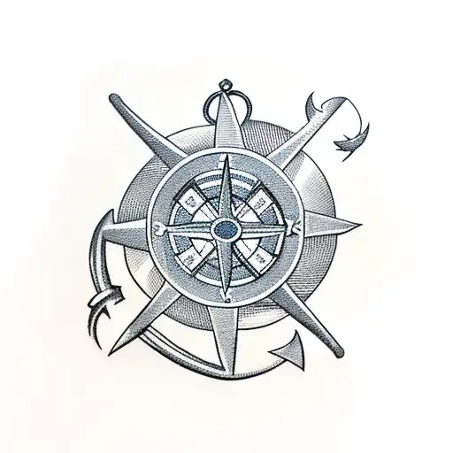 Anchor With Compass