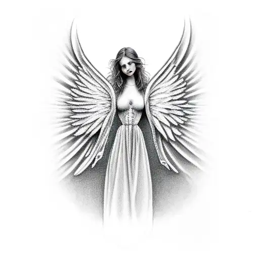 Angel Girl Made Or Porcelain With Cracks