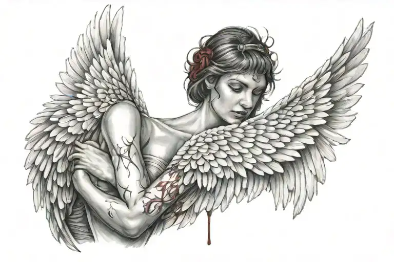 Angel Woman Blood Wing