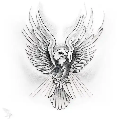Create A Tattoo For The Forearm Of An Eagle Standing On An Open Bird Cage