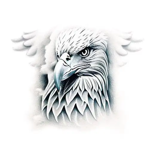 Realistic Eagle Wing In The Clouds