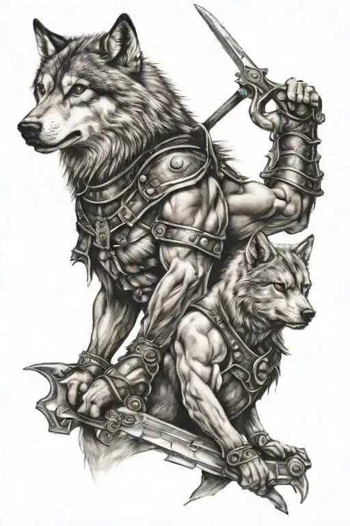 Wolf And Gladiator