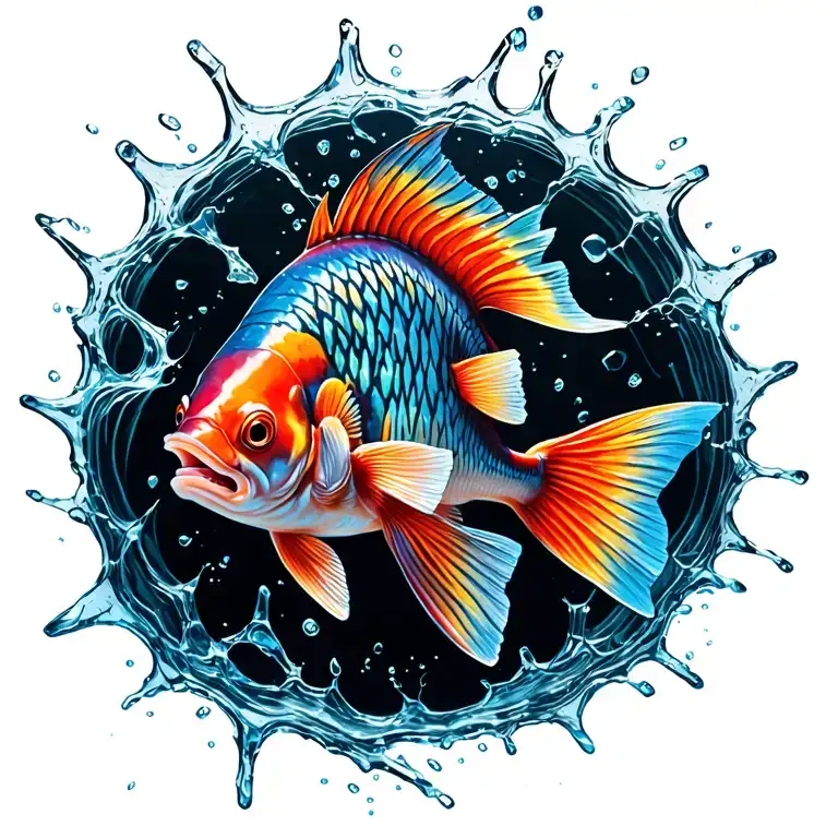 Coyfish Breaking Out Of Ice