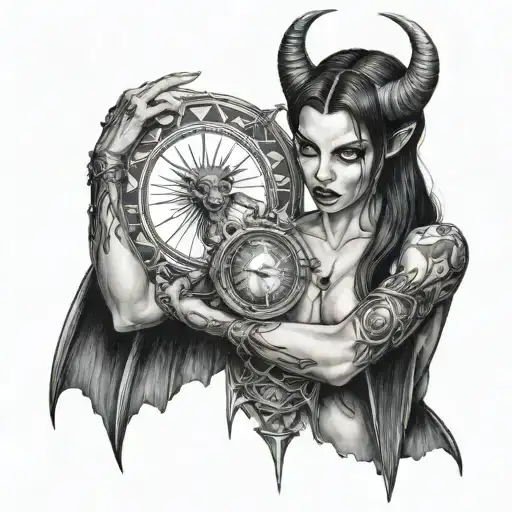 Succubus Holding A Broken Halo