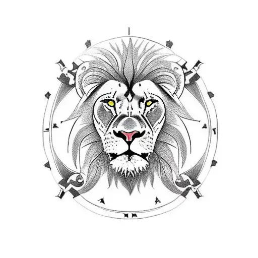 A Silhouette Of A Lion In Front Of A World Map