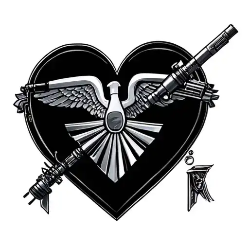 Star Wars Imperial Logo In A Heart