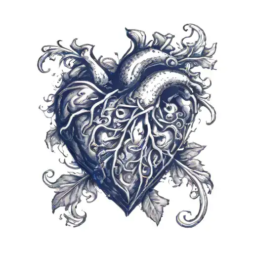 Heart Shaped Button With 4 Holes