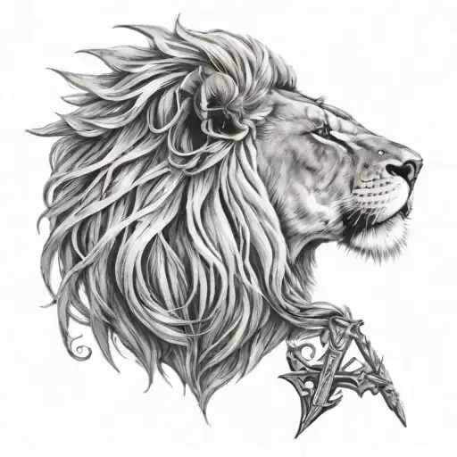 Lion And Cross