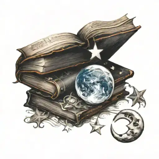 Moon & Star &Mosic & Book &Art