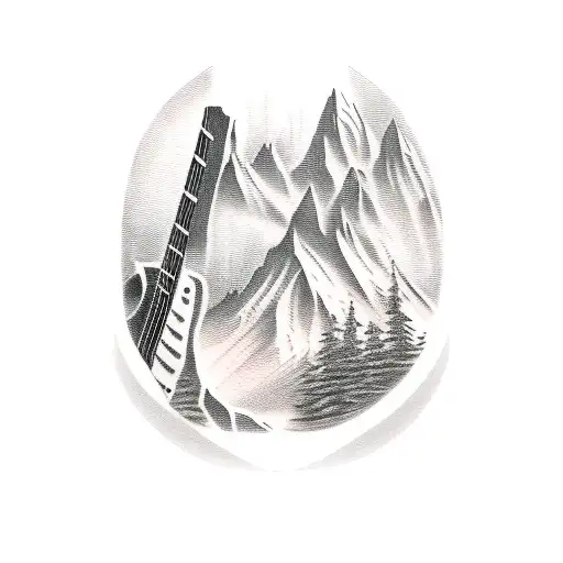 Guitar And Mountains