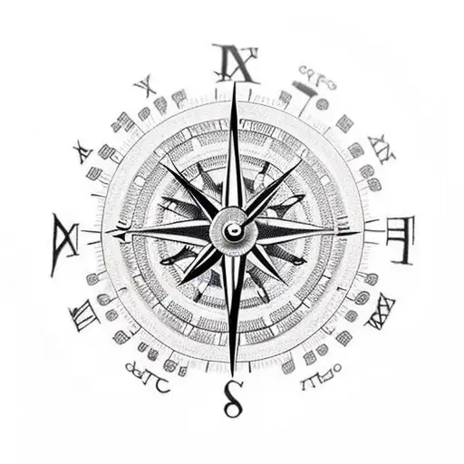 A Clock And An Overlapping Compass