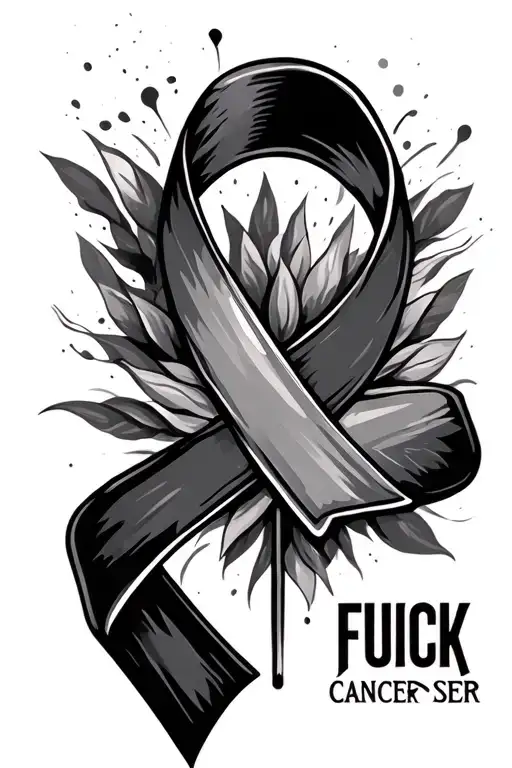 Fuck Cancer Ribbon