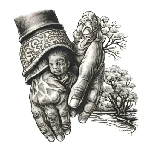 Father Daughter Holding Hands