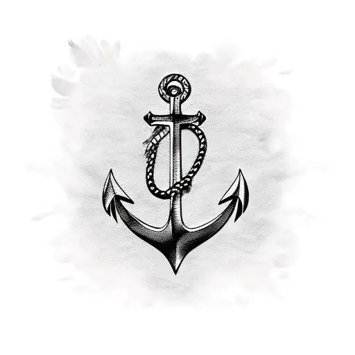 Anchor With Cardinal Feather