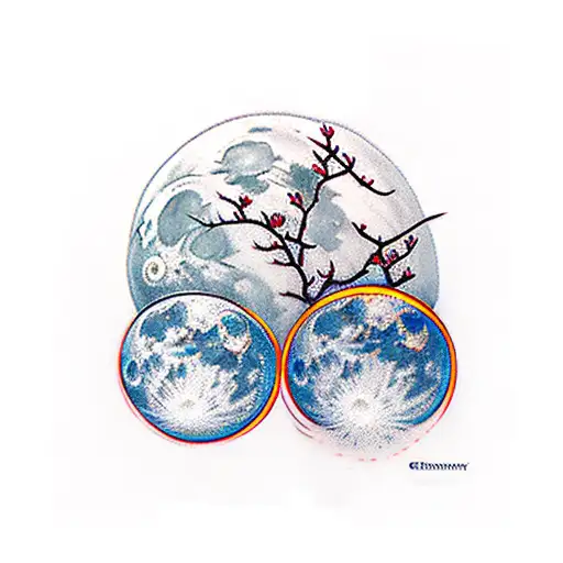 Cherry Blossom Blood Moon Roots Sleeve