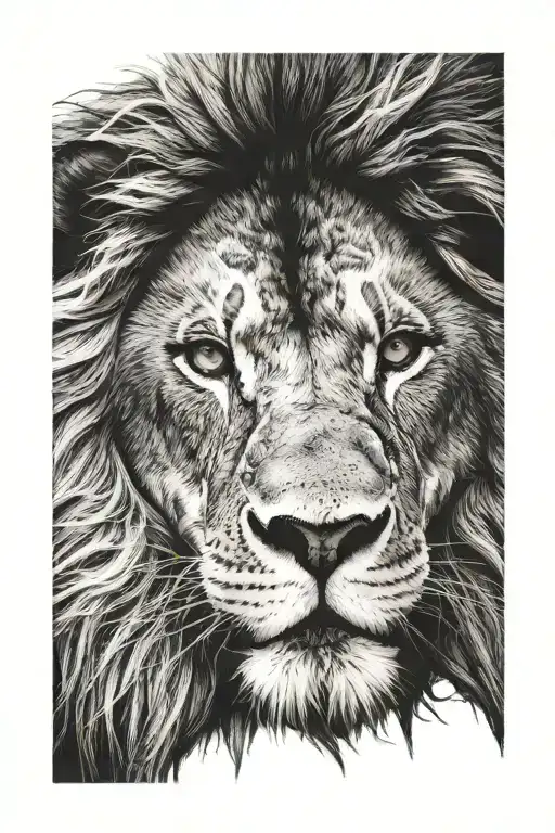 Lion Head With Eye From My Love