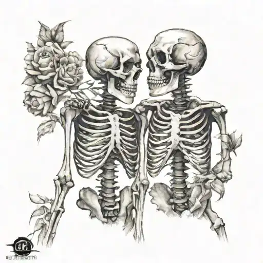 Two Skeletons In Love