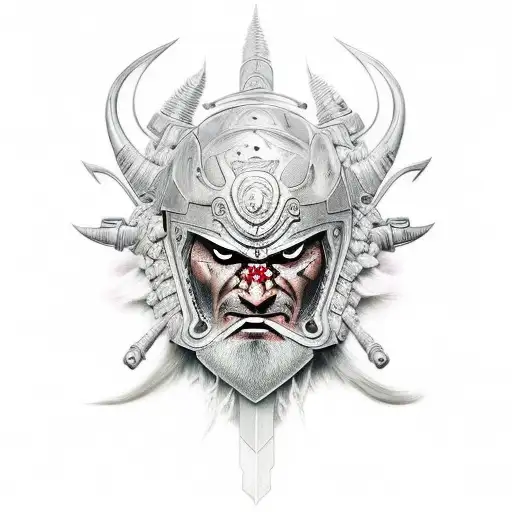 Warrior With Savage Face