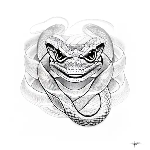 Spiritual Snake With Lines