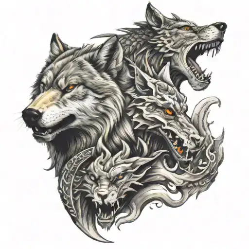 Wolf And Dragon
