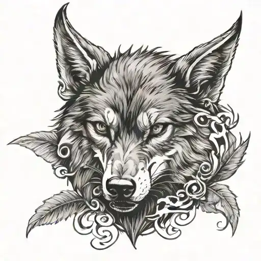 Devil Wings And Wolf Head