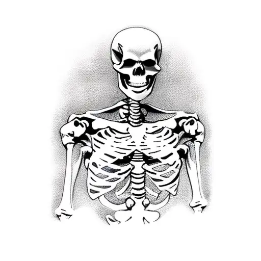 Martial Arts Warrior Skeleton