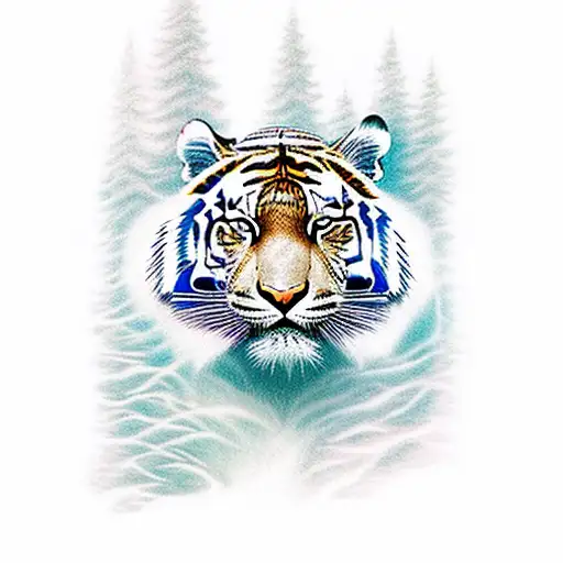 Mystical Tiger In A Dreamlike Forest