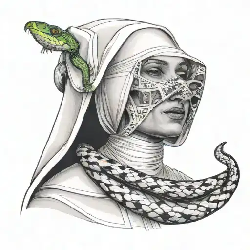 Nun With Snake Wrapping