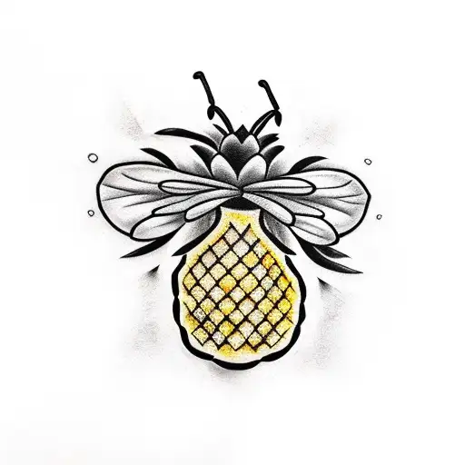 Bee On Pineapple