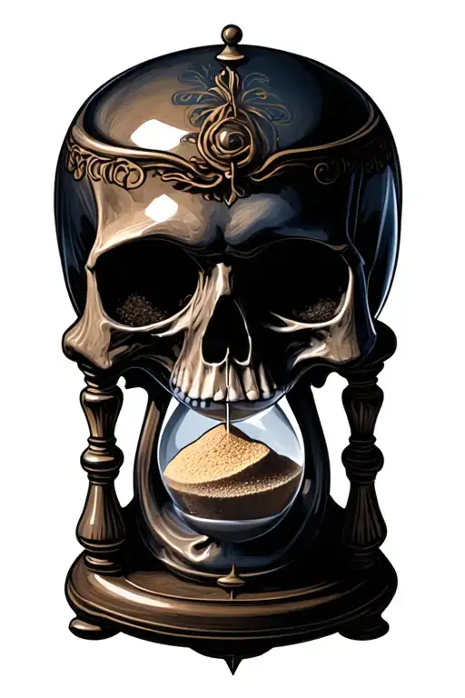 Skull Sandglass Hourglass