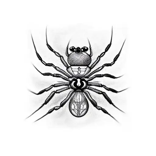 Spider With Lighting Going Through It