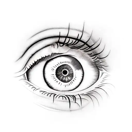 An Eye With Steps A Girl And A Clock On Which 1Am