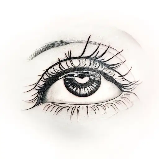 Eye With Steps A Girl And A Clock Around Eye