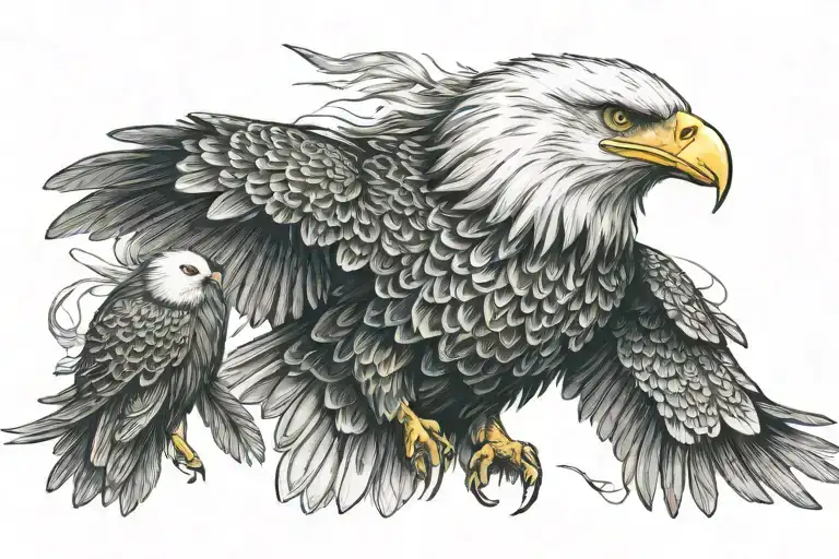 Eagle And Fish Transforming