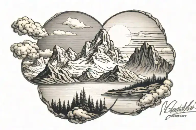 Mountain And Lenticular Clouds