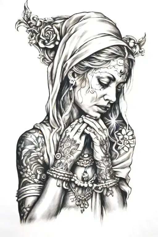 Beautiful Woman Praying