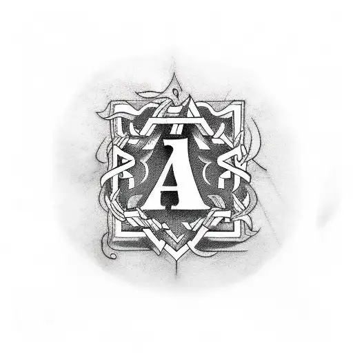 A Tattoo With Four A Letters In It And Symbolic Of Friendship