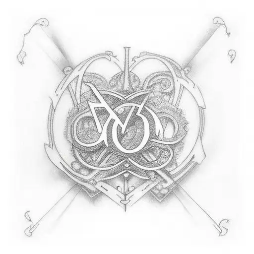 A Tattoo With Four As Letters In It And Symbolic Of Friendship