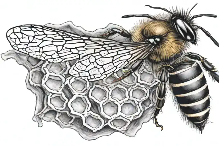 Bee On Honeycomb