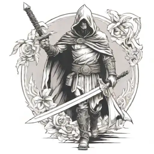 A Hooded Warrior Who Stands Up Straight