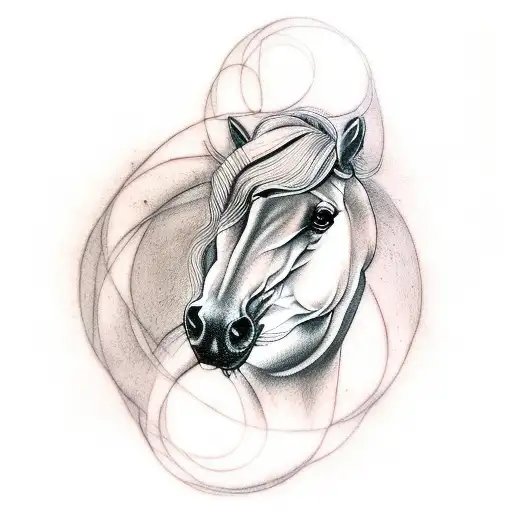 A Horse In Leonardo Da Vinci Style
