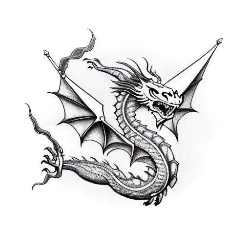 Incorporate A Dragon And A Pen To Represent The Client's Love For Writing