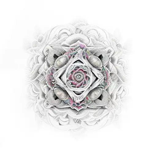 Dragon Whis Roses And Mandalas