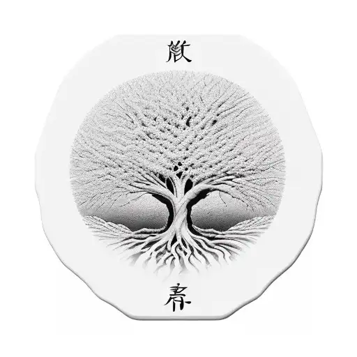 Tree Of Life Dna In Trunk And Judo Moral Code Kanji