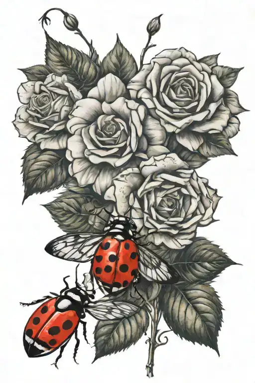 Ladybug Butter Fly Rose